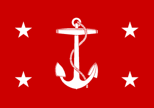 navy flag with white star